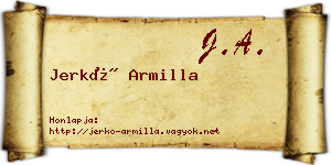 Jerkó Armilla névjegykártya